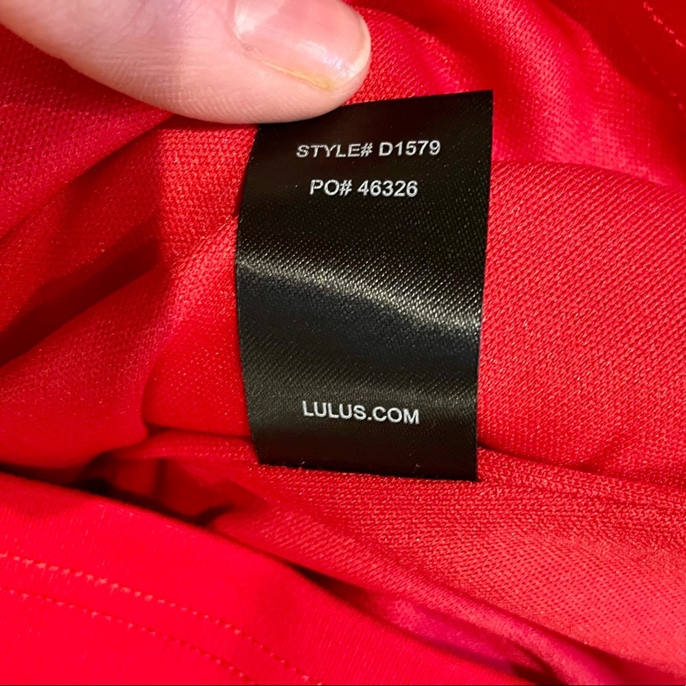 NWT Lulus one shoulder red bodycon dress, size XS - Picture 12 of 12